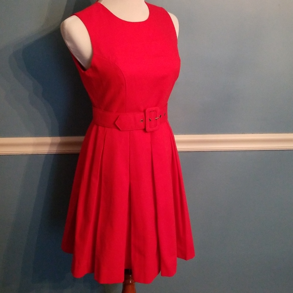 BB Dakota Red Fit and Flare Dress 6